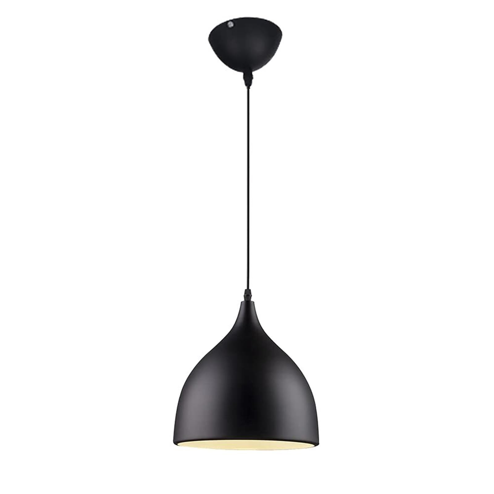 KHUKHU Metal Industrial Ceiling Light Modern Pendant Light Shade Chandelier Light E27 / E26 for Living Room Kitchen Hanging Light Dining Room, Living Room, Bar(Black)