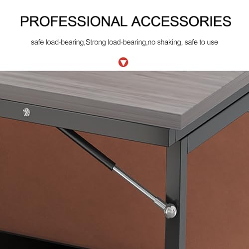 Table escamotable multifonctionnelle rabattable avec supports en acier - 8
