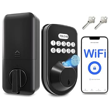 TOLOYE WiFi Keyless Entry Smart Lock Fingerprint Deadbolt for Front Door