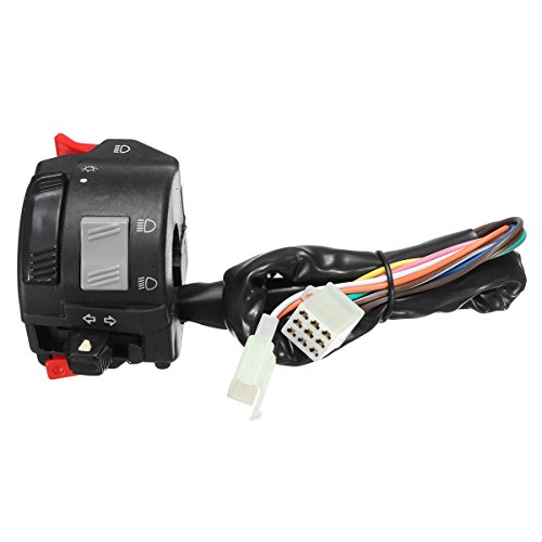 Alamor 12V Motorrad Scheinwerfer Start Schalter Horn Blinker Für 7/20 Mm 22Mm Lenker Linke Seite