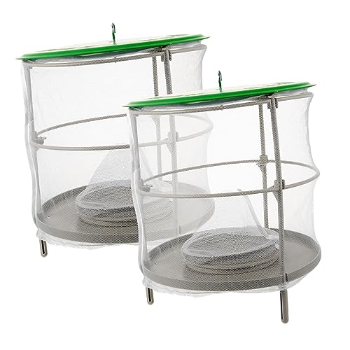 Kisangel 1 Juego Atrapamoscas Neto Volador Avispa Trampa Los Receptores Mosquitero Volar Juguetes Jaula Colgante para Atrapar Moscas Jaulas para Moscas Malla 2 Piezas