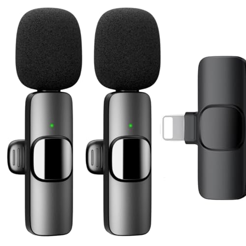 Wireless Lavalier Microphone for iphone, Plug-Play Clip on Lapel Mic, Mini Lapel Mic with Noise Reduction and Crystal Sound with USB-C Omnidirectional HD High Sensitivity Mic for Youtube, Vlogging
