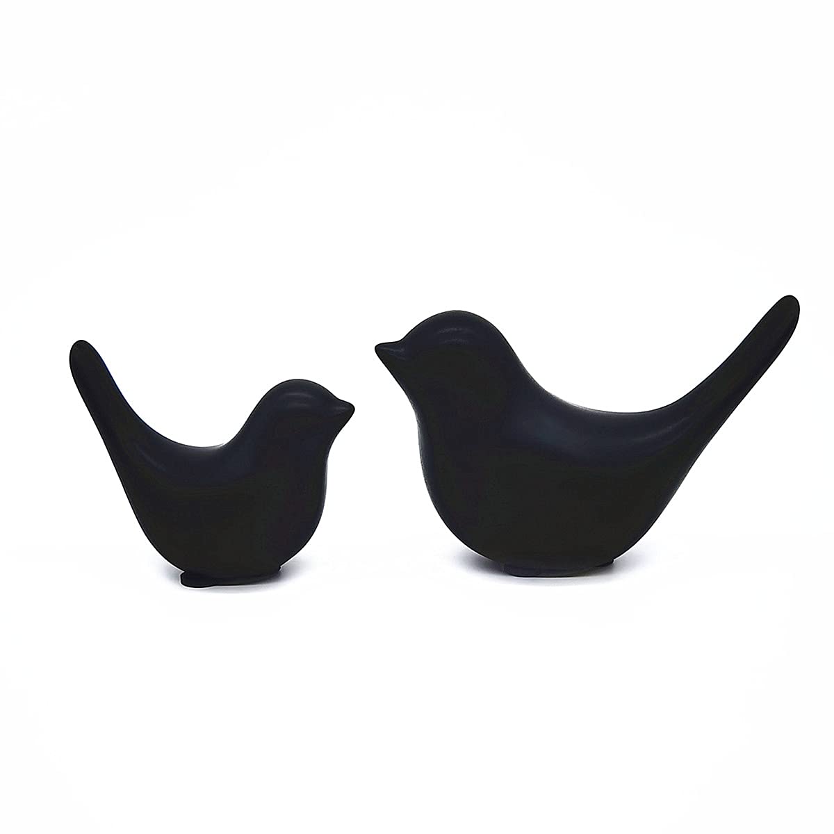 Small Animal Birds Statues Home Decor Modern Style Black Decorative Ornaments for Living Room, Bedroom,Cabinets, Office Desktop (2 Pack)