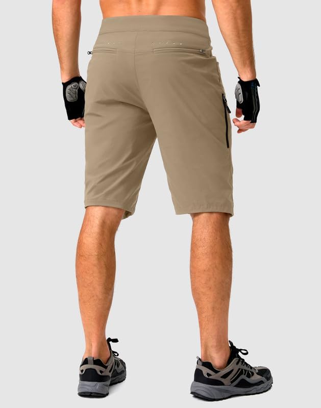 Men's Mountain Bike Shorts Stretch Cycling Biking Bicycle Quick Dry Hiking Shorts for Men Zipper Pockets
