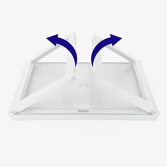 Deconox Katlanabilir Yatak Üstü Laptop Sehpası ve Kahvaltı Masası - Tablet ve Telefon Standlı Çok Amaçlı Portatif Çalışma Sehpası (56x36x26 cm) (BEYAZ)