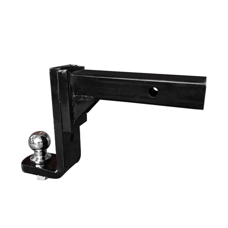 Support d‘Attelage Réglable en Hauteur avec Fixation 5 Troux et Boule de 50mm – Capacité de Charge 4000kg pour Remorques, Camping-Cars, Fourgons Aménagés et Caravanes