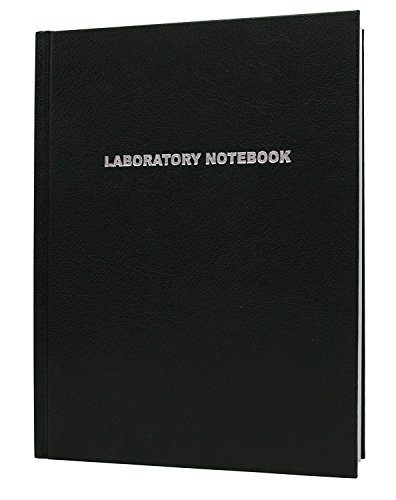 Heathrow Scientific HS8610E Laboratory Notebook, 100-Pages, Lined, Black, Gallons, Degree C, Cardboard, (