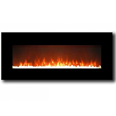 Gibson Living GL5050CE Lawrence 50 Inch Crystal Electric Wall Mounted Fireplace Black