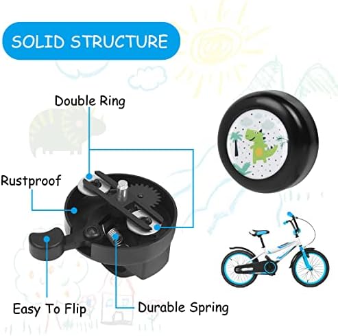 flintronic Bike Bell, Kids Bicycle Bell with Loud Crisp Clear Sound, Road and Mountain Ring Bell Bike Accessories Safe Cycling Aluminum Warning Scooter Tricycles Bell Flower Design