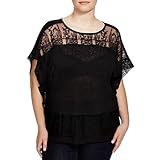 Lucky Brand Women's Plus-Size Scarf-Embroidered Top