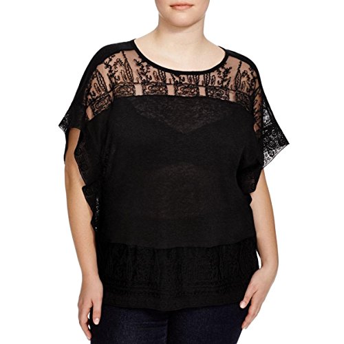 Lucky Brand Women's Plus-Size Scarf-Embroidered Top