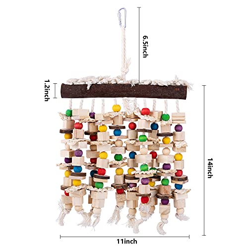 Deloky Large Bird Parrot Chewing Toy -Natural Wooden Blocks Bird Parrot Tearing Toys Suggested For Large Macaws Cokatoos,African Grey And A Variety Of Amazon Parrots (Natural) #TOP1