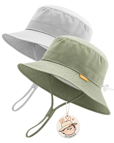 FURTALK Baby Sun Hat Toddler Boys Girls Bucket Hat for Kids 0-5 Years UPF 50+ Sun Protective Child Summer Beach Hats