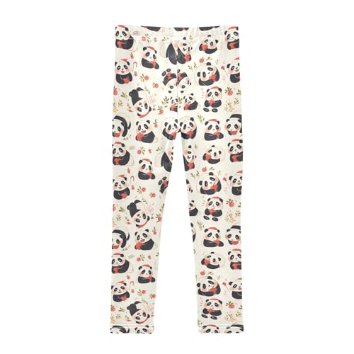 senya Girls Printed Leggings Yoga Pants Panda Pattern for Kids in 4t to 10 Years, 4T2
