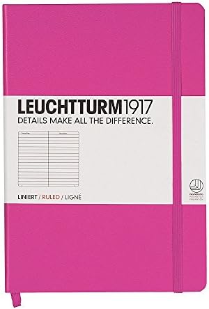 LEUCHTTURM1917 Notebook Medium A5, Hardcover, 251 numbered pages (Black, dotted)