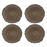 アイガーデン 森のステップ 年輪飛石 切り株パネル 4枚セット 切り株風 踏み石 腐らない アイウッド人工木製 約30cm×30cm×3cm 重さ1.4kg 切り株風敷石 (株-4)
