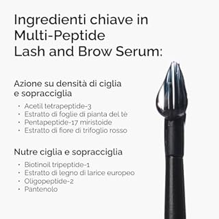 The Ordinary Multi-Peptide Lash and Brow Serum, Siero occhi, Formula a base di peptidi per ciglia e sopracciglia più folte e voluminose, 5ml