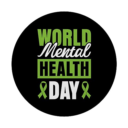 World Mental Health Day PopSockets Swappable PopGrip, Black - Image 3