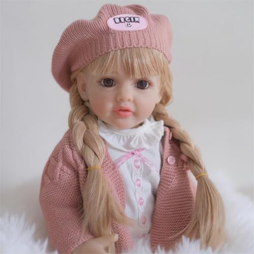 Muñeca bebé Reborn realista de 22 pulgadas miniatura 2
