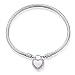 Produktbild 925 Sterling Silber Armband, Herz-Förmige Arretierung mit Klaren Anhänger Charm Armband Kette Einbauen Frauen Raupe Charme 925 Sterling Silber Schmuck Armband Accessoires Festival Paar Geschenk Der