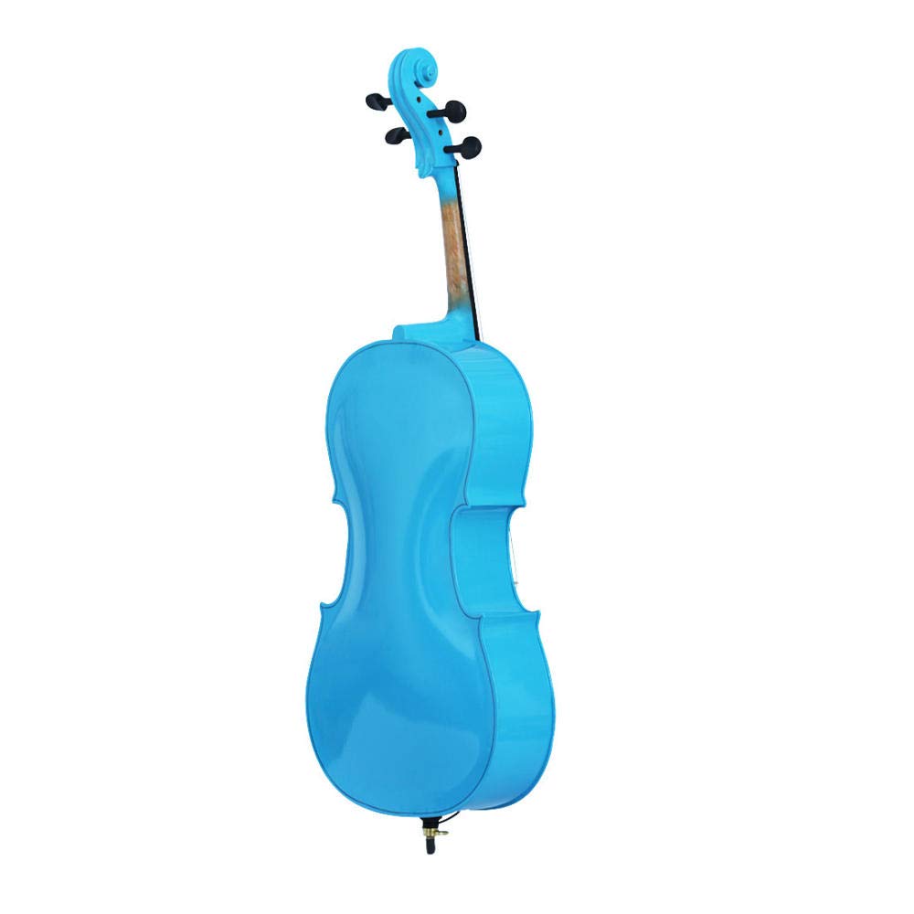 4/4 violonchelo azul práctica para principiantes violonchelo de madera sólida instrumento de cuerda