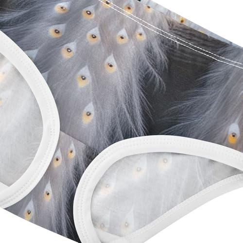 Girls Underwear Toddlers 2t Cotton Panties Little Girl Fun Briefs Underpants White Peacocks Red Flowers4