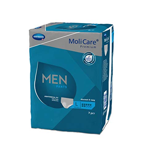 MoliCare Premium MEN PANTS, Diskrete Anwendung bei Inkontinenz speziell für Männer, 7 Tropfen, Gr. L, 1x7 Stück