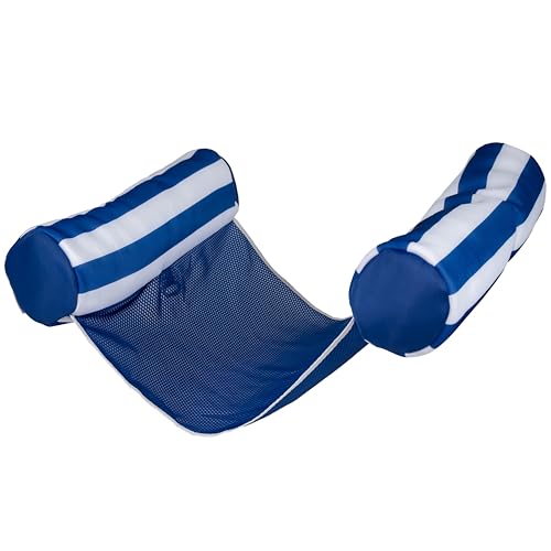 Big Joe Shaka Hammock Sling Pool Float, No Inflation Needed Nautical Stripe