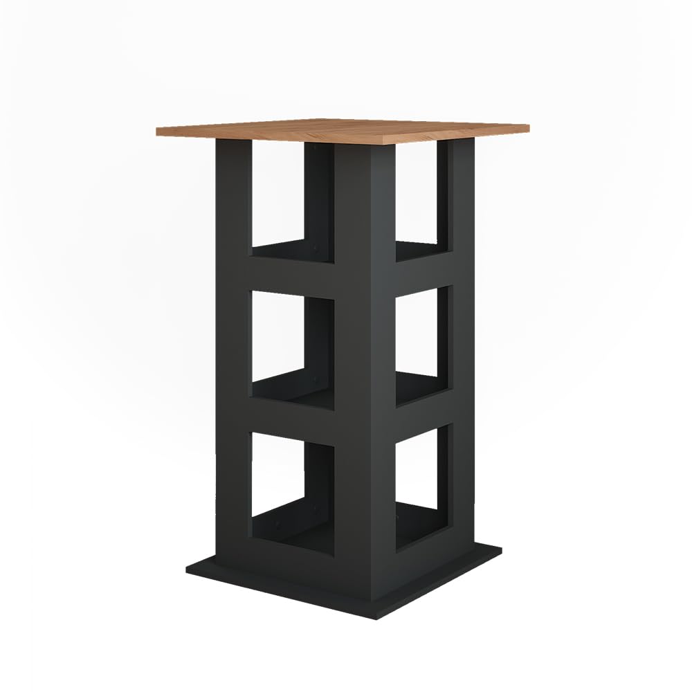 Vicco Bartisch Repose, Goldkraft Eiche/Anthrazit, 65 x 65 cm, ideal als Stehtisch für Küche, Esszimmer oder Bistro