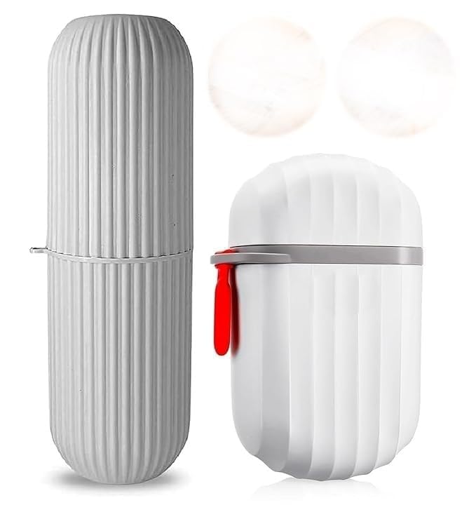 CARTZILLA Travel Toothbrush & Soap Case - Waterproof Leakproof Portable Holder with Drainage & Lid | Compact Hygiene Organizer for Travel, Gym & Bathroom | Durable PP Plastic Box