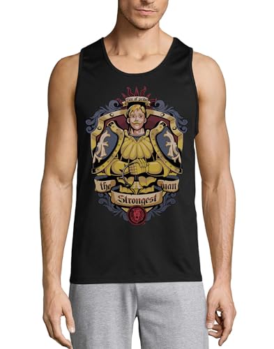 Camiseta sin mangas Anime 27 de algodón negro para tus entrenamientos y verano