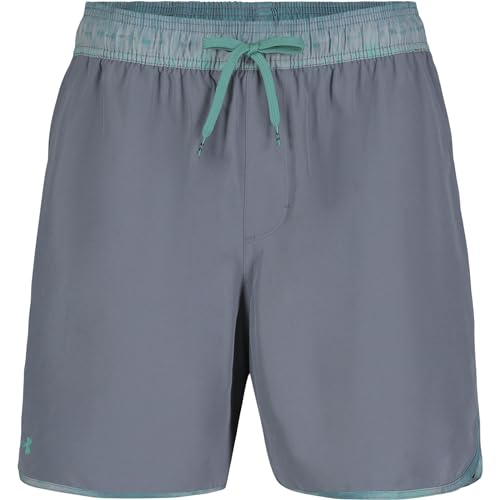 Image of Under Armour Mens Compression Lined Volley Swim Trunks, UPF 50+ Sun Protection, Drawstring Closure & Elastic Waistband