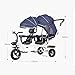 Portable Tandem Strollers 4 in 1 Portable Kids Trike Twin Trolley Bicycle Twin Stroller Large Space Metal Baby Carriage