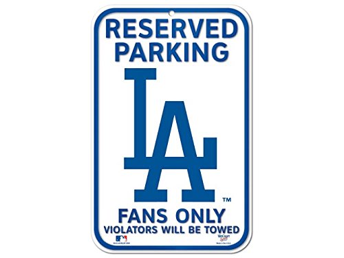 WinCraft MLB Los Angeles Dodgers 34081010 Plastic Sign, 11 x 17, Black