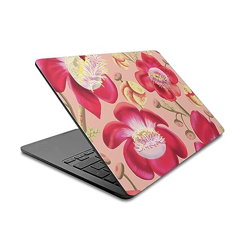 Skin vinyle MacBook Air 13.6 A2681 Red Flowers pour sublimer votre bureau
