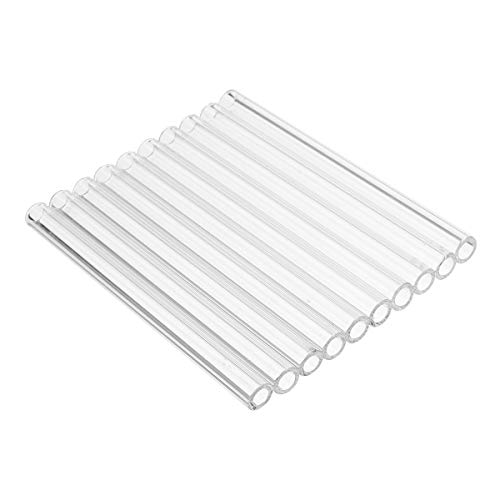 TuToy 10Pcs 100X7X1Mm Longitud 100Mm Od 7Mm Pared Gruesa 1Mm Tubo De Soplado De Vidrio De Borosilicato Laboratorio Fábrica Escuela Inicio Tubos