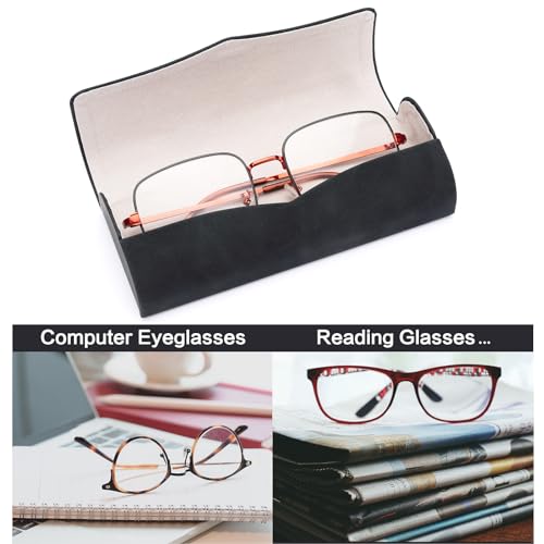 Image of Vemiss Hard Shell Eyeglass Cases, Lightweight Portable Glasses Case for Women Men