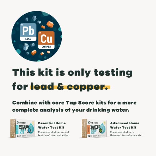 Image of Tap Score Lead & Copper in Water Test Kit | Well or City | Full Report | EPA Certified Drinking Water Labs | #1 Best Home Water Test 2021-24 NYT Wirecutter | 100% Unbiased