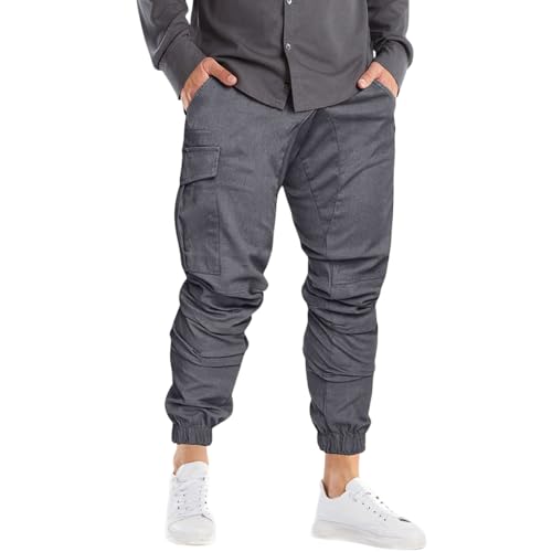 Men's Cargo Lightweight Tapered Hiking Pants Sport Tactical Quick Dry Sweatpants Joggers, M-3XL