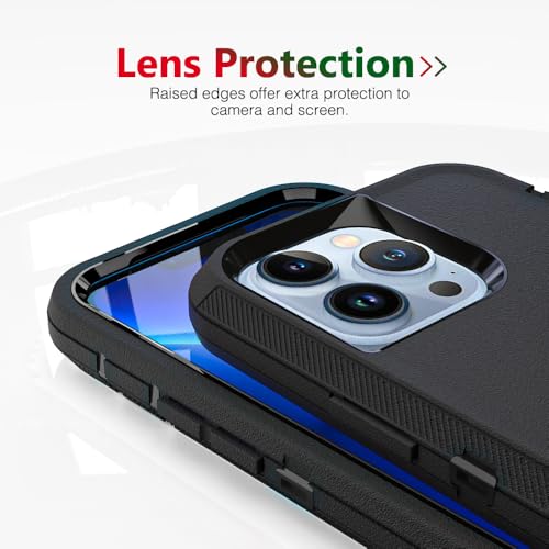 Image of Case for iPhone 13 Pro Max, Heavy-Duty Tough Rugged Shockproof Drop Protective Cover Phone Cases, Black