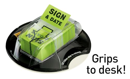 Post-it Message Flags, Sign and Date 1 in. x 1.7 in., One Dispenser with 200 -Count Green Sticky Tabs Per Dispenser (200 Flags Total) - image 6