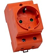 Steckdose [GS16] Schuko Einbausteckdose für Hutschiene 16A 230V 2P+PE für Verteilereinbau Schalts...