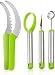 【Clearance sales】Watermelon Slicer Cutter Corer Server Knife,Melon Baller Scoop Fruit Carving Knife(2 in 1),Bonus 5 Fruit Forks-Premium Thicker Stainless Steel-Dishwasher Safe Kitchen Tools by AttoPro