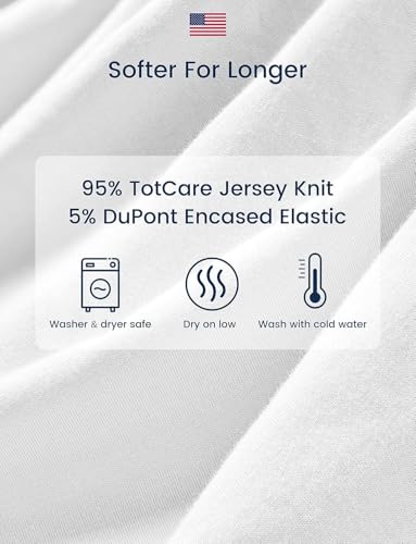 Image of Pack and Play Sheets, Buttery Soft Graco Pack n Play Sheets Fitted for Boys and Girls - Stretchy Microfiber Mini Crib Sheets 2-Pack