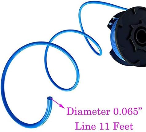 AC14RL3A String Trimmer Replacement Spool Line , 0.065" Autofeed Replacement Spools for Ryobi 18V, 24V, and 40V Cordless Trimmers,for ryobi 0.065 Trimmer line(9 Spool, 2 Cap)