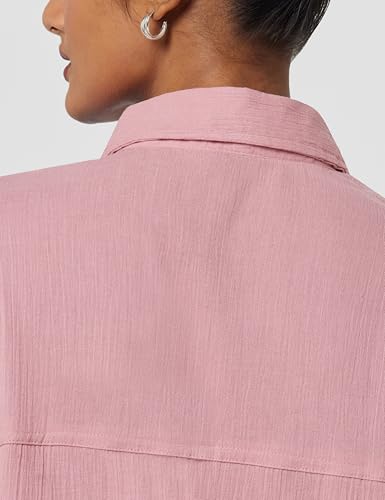 Image of Styli Women Drop Shoulder Crepe Oversized Shirt | Stylish Casual Shirt for Women | Comfortable Tops | Perfect for Office, Travel & Daily Outfits