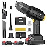 Timisea Akku Handstaubsauger Auto 50000PA Leichtester Kabelloser Staubsauger mit Blasfunktion 120W Stark Saugkraft für Auto, Haus, Tierhaare HEPA Filter Waschbar 70dB Leise Inkl. 2X 3000mAh Akku