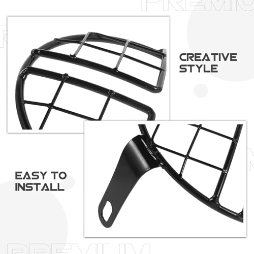 Diseño moderno en rejilla de malla metálica negra para protección de faros 7