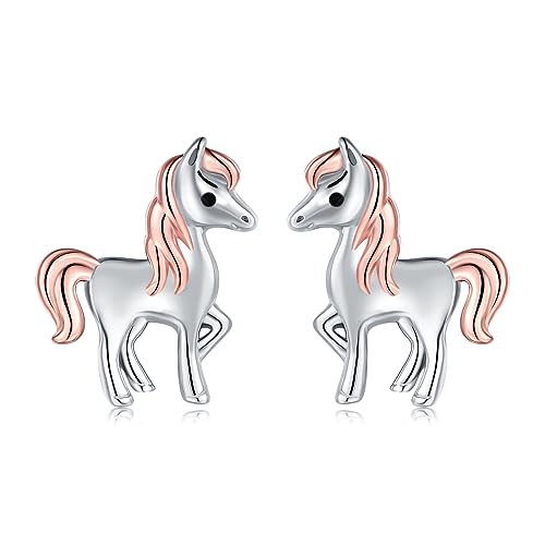 Horse Stud Earrings for Womens 925 Sterling Silver Hypoallergenic Little Horse Earring Horse Jewelry Animal Jewelry Gifts for Women