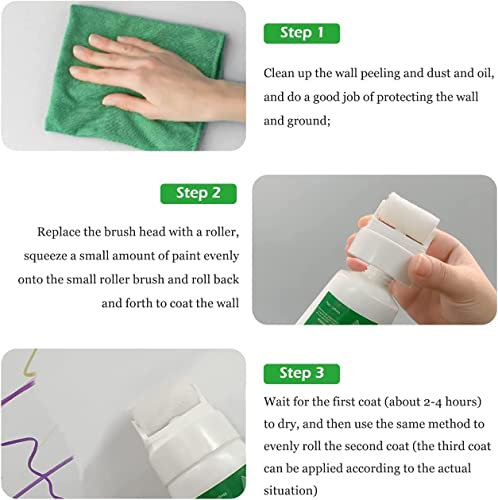 Small Roller Brush Wall Repair Tool, Wall Roller Brush Set Tool, Suitable for Repairing The Wall with Latex Paint (PACK 1)